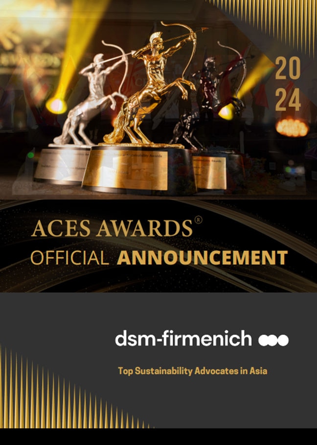 dsm-firmenich가 2024 ACES 어워즈에서 2관왕을 달성했습니다!